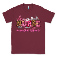 Burgundy nurse with valentines day element Classic Tee - AdoDesignShop
