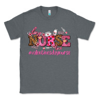Charcoal Heather nurse with valentines day element Classic Tee - AdoDesignShop