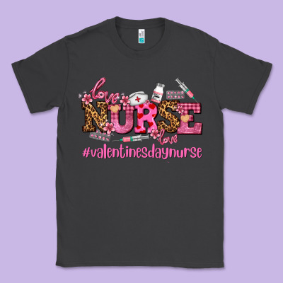 Nurse With Valentines Day Element Classic Tee Designed By Adodesignshop