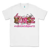 White nurse with valentines day element Classic Tee - AdoDesignShop