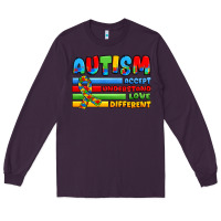 Plum autism accept understand love different Long Sleeve Tee - JahusDesignShop