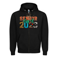 Black senior class of 2023 Zipper Hoodie - NancyCooperArtShop