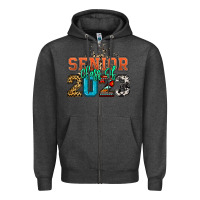 Charcoal Heather senior class of 2023 Zipper Hoodie - NancyCooperArtShop