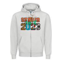 Dove Grey senior class of 2023 Zipper Hoodie - NancyCooperArtShop