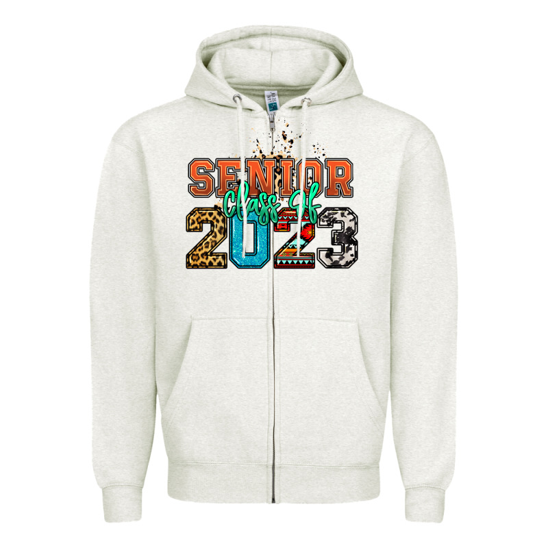 Senior Class Of 2023 Zipper Hoodie by NancyCooperArtShop | Teevron