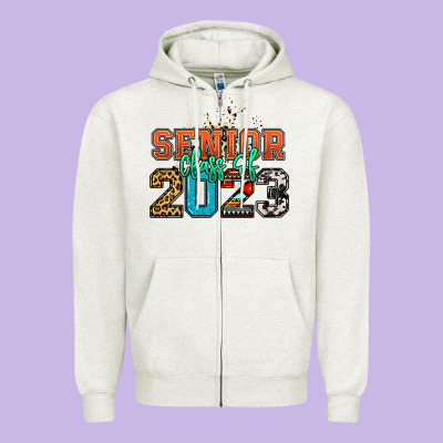 Senior Class Of 2023 Zipper Hoodie Designed By Nancycooperartshop