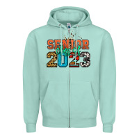 Seafoam senior class of 2023 Zipper Hoodie - NancyCooperArtShop