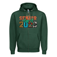 Sports Green senior class of 2023 Zipper Hoodie - NancyCooperArtShop