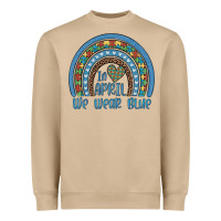 Mushroom in april we wear blue autism awareness leopard rainbow Heavyweight Sweatshirt - Artiststas