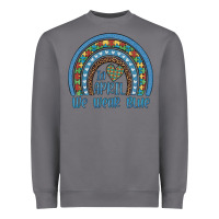 Storm in april we wear blue autism awareness leopard rainbow Heavyweight Sweatshirt - Artiststas