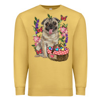 Antique Gold Easter pug Premium Sweatshirt - RanaPortraitStore
