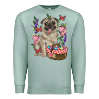 Seafoam Easter pug Premium Sweatshirt - RanaPortraitStore