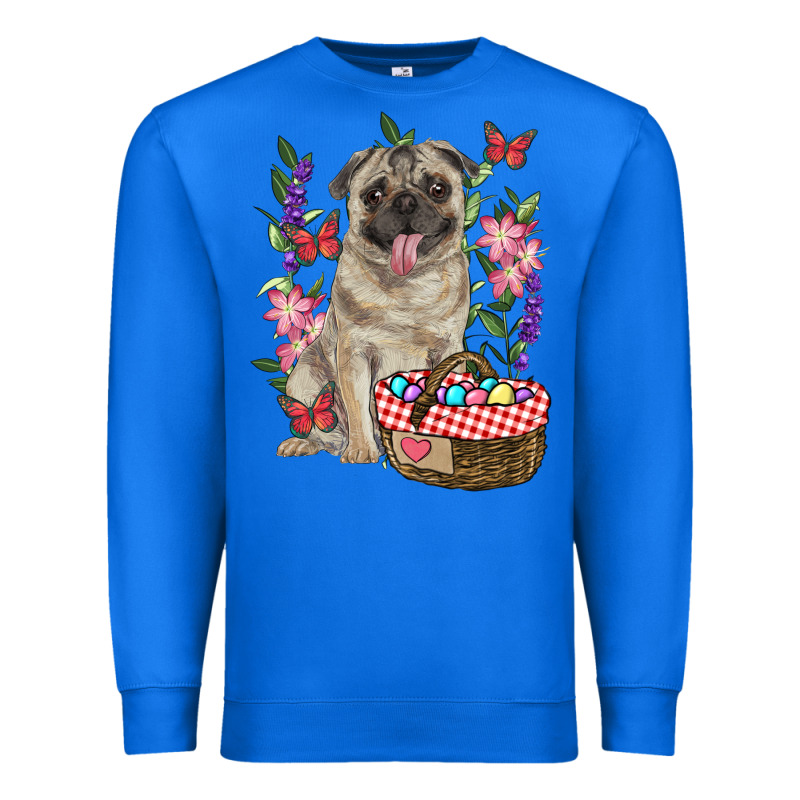 Easter Pug Premium Sweatshirt by RanaPortraitStore | Teevron