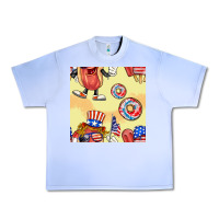 Grape Ice patriotic hotdog ice cream donat Urban Heavy Tee - BundleAndBundleShop