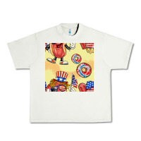 Pistachio patriotic hotdog ice cream donat Urban Heavy Tee - BundleAndBundleShop