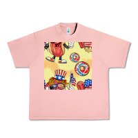 Salmon patriotic hotdog ice cream donat Urban Heavy Tee - BundleAndBundleShop