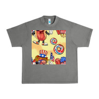 Tornado patriotic hotdog ice cream donat Urban Heavy Tee - BundleAndBundleShop