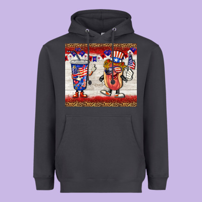 Usa Hot Dog Coca Tumbler Heavyweight Hoodie Designed By Barkaloodesign