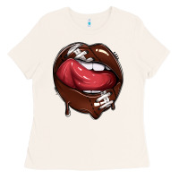 Bone sports lips american football Ladies Tee - texasbilliewilder