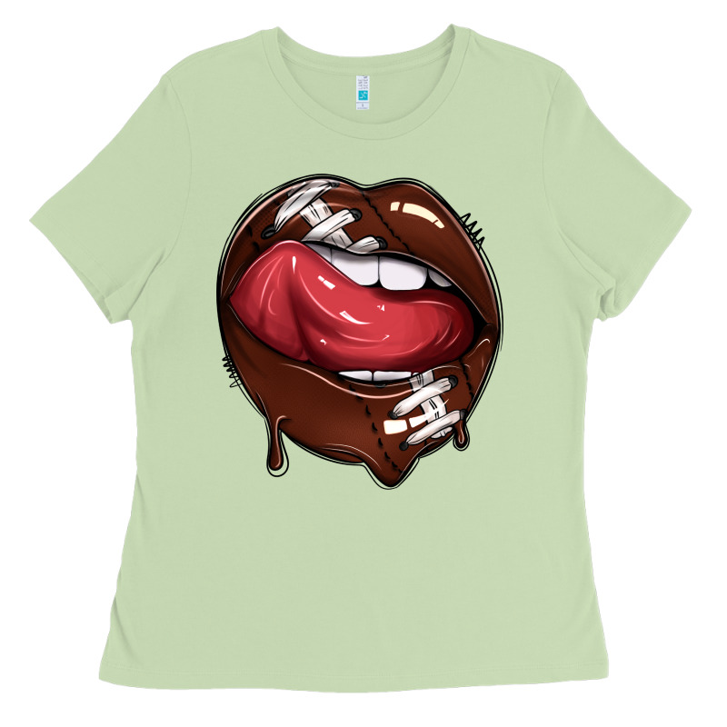 Sports Lips American Football Ladies Tee by texasbilliewilder | Teevron