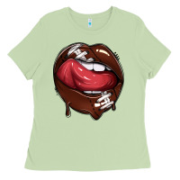 Matcha sports lips american football Ladies Tee - texasbilliewilder