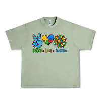 Oil Green peace love autism Urban Heavy Tee - AdoDesignShop