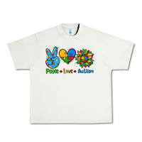 Pistachio peace love autism Urban Heavy Tee - AdoDesignShop