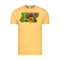 Vintage Mustard joy with football ball and sunflower ado Vintage Tee - AdoDesignShop