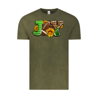 Vintage Olive joy with football ball and sunflower ado Vintage Tee - AdoDesignShop