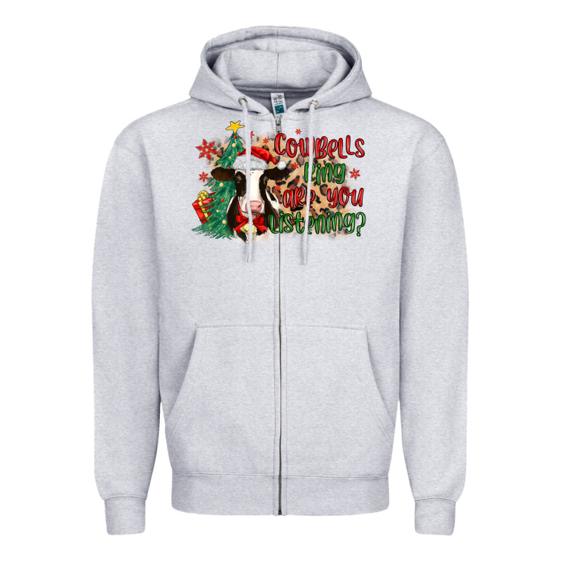 Cowbells Ring Are You Listening Zipper Hoodie by MaliasSmallBusiness | Teevron