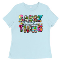 Baby Blue sassy little thing Ladies Tee - Zillion Design Studio
