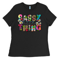 Black sassy little thing Ladies Tee - Zillion Design Studio