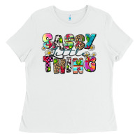 White sassy little thing Ladies Tee - Zillion Design Studio