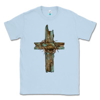 Dusty Blue cross with thorn Classic Tee - BarkalooDesign