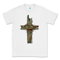 White cross with thorn Classic Tee - BarkalooDesign