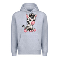 Heather Grey zebra Premium Hoodie - texasbilliewilder