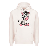 Pale Pink zebra Premium Hoodie - texasbilliewilder