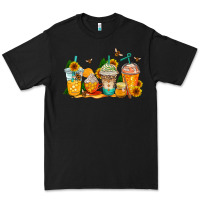 Black bumble bee coffee cups Premium Tee - AdoDesignShop