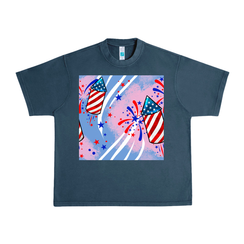 Patriotic Fireworks Urban Heavy Tee by BundleAndBundleShop | Teevron