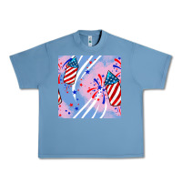 Pebble Blue patriotic fireworks Urban Heavy Tee - BundleAndBundleShop