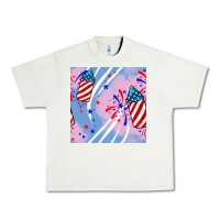 Pistachio patriotic fireworks Urban Heavy Tee - BundleAndBundleShop