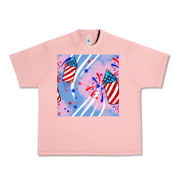 Salmon patriotic fireworks Urban Heavy Tee - BundleAndBundleShop