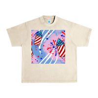 Sandshell patriotic fireworks Urban Heavy Tee - BundleAndBundleShop