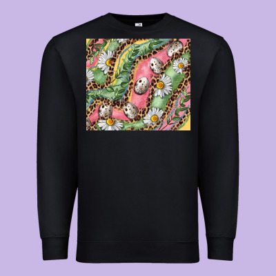 Easter Quail Egg And Daisy Premium Sweatshirt Designed By Ranaportraitstore