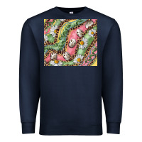 Navy Easter Quail Egg And Daisy Premium Sweatshirt - RanaPortraitStore
