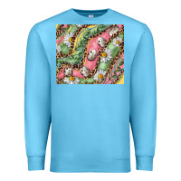 Ocean Blue Easter Quail Egg And Daisy Premium Sweatshirt - RanaPortraitStore