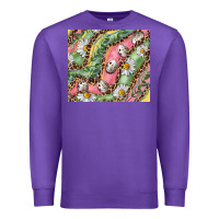 Purple Easter Quail Egg And Daisy Premium Sweatshirt - RanaPortraitStore