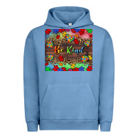 Pigment Pebble Blue Be kind Urban Hoodie - CowGirlArtShop