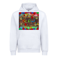 White Be kind Urban Hoodie - CowGirlArtShop