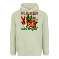 Matcha stay merry and bright peace hand Heavyweight Hoodie - Jasminsmagicworld